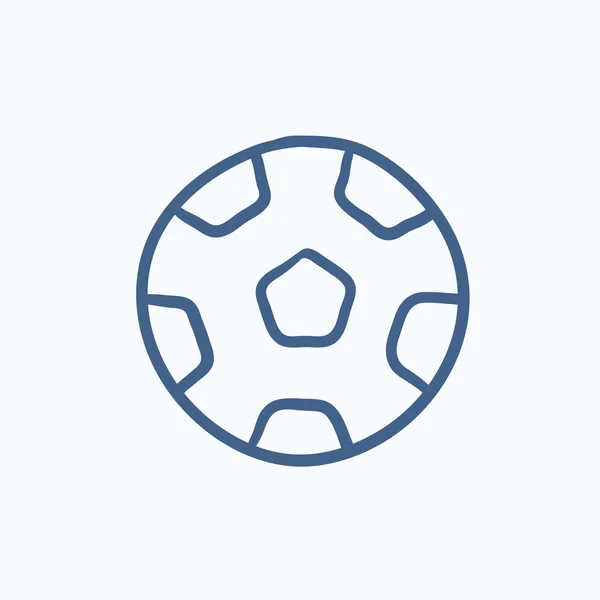 Soccer ball sketch icon. — Stock Vector