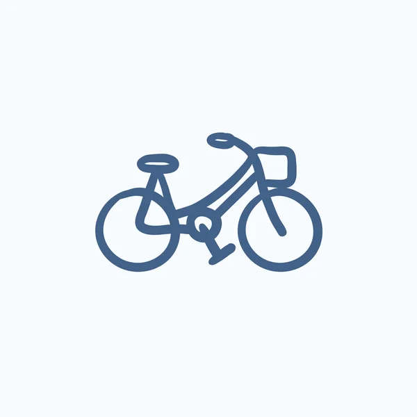 Pictogram van de schets van de fiets. — Stockvector