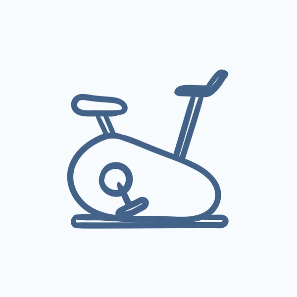 Esercizio bici schizzo icona . — Vettoriale Stock
