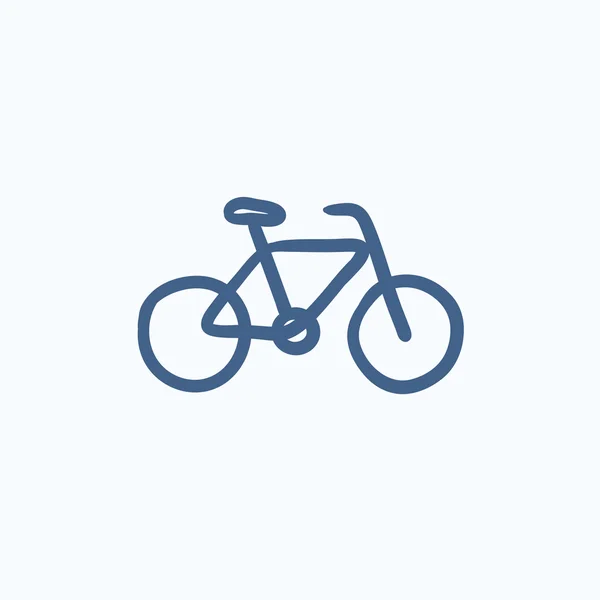 Pictogram van de schets van de fiets. — Stockvector