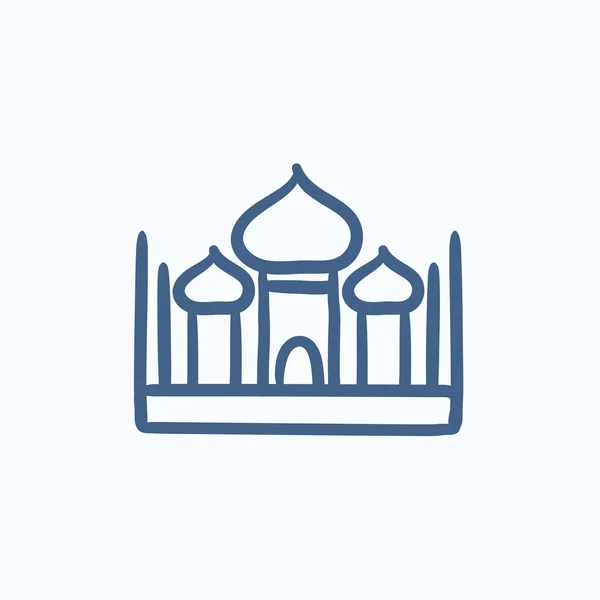 Mosque sketch icon. — Stock Vector