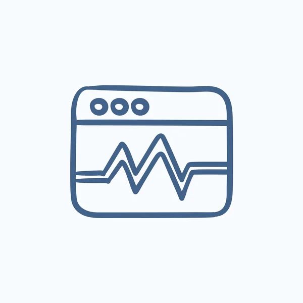 Web analytics information sketch icon. — Stock Vector