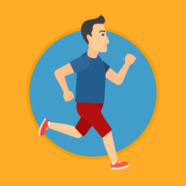 Genç adam koşuyor..