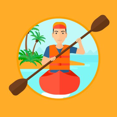 Kayık içinde kişini.