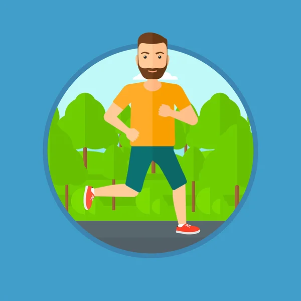 Joven corriendo. — Vector de stock