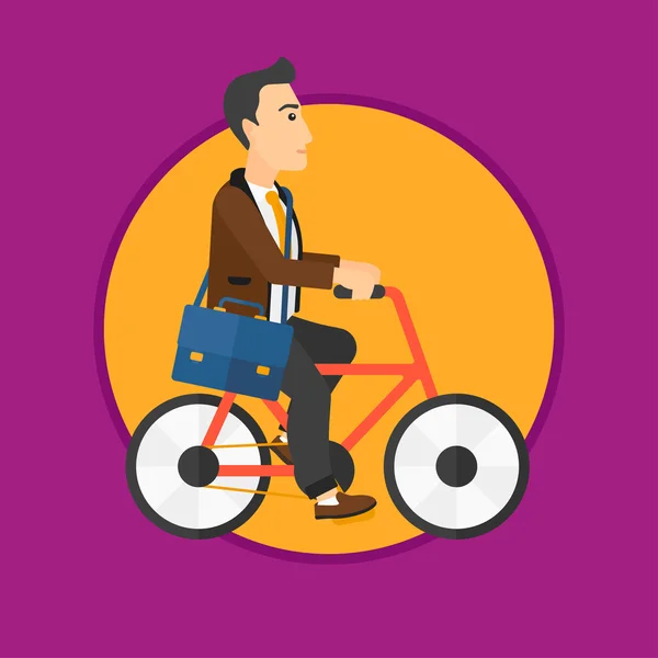 Homme à vélo. — Image vectorielle