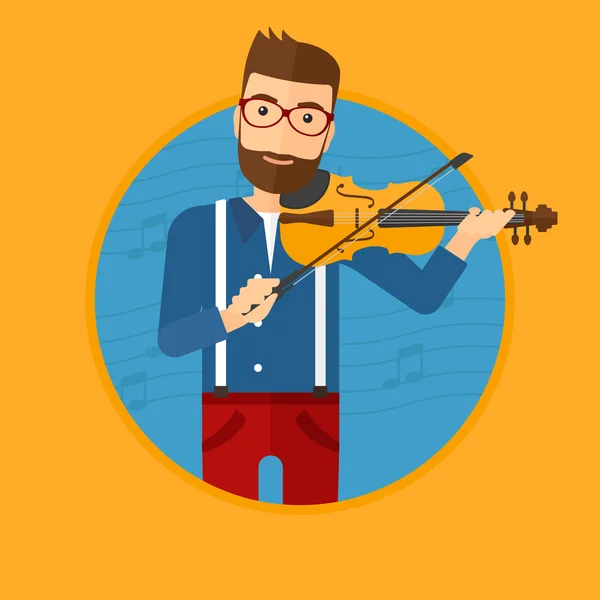 Homme jouant du violon . — Image vectorielle