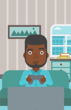 Bağımlısı video gamer.