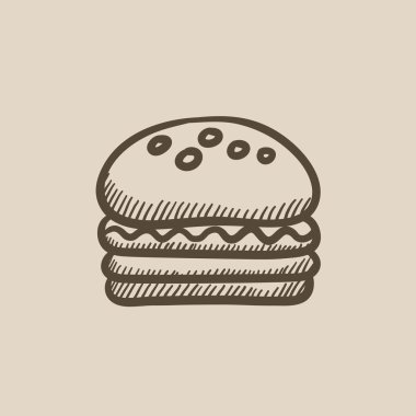 Hamburger kroki simgesi.