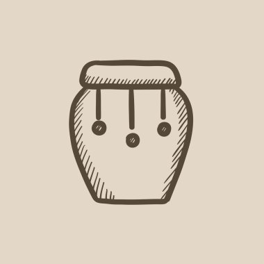 Davul enstrüman kroki simgesi.