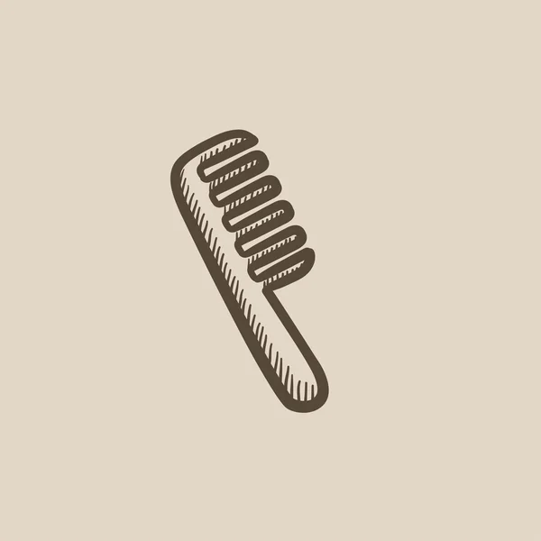 Peigne icône de croquis . — Image vectorielle