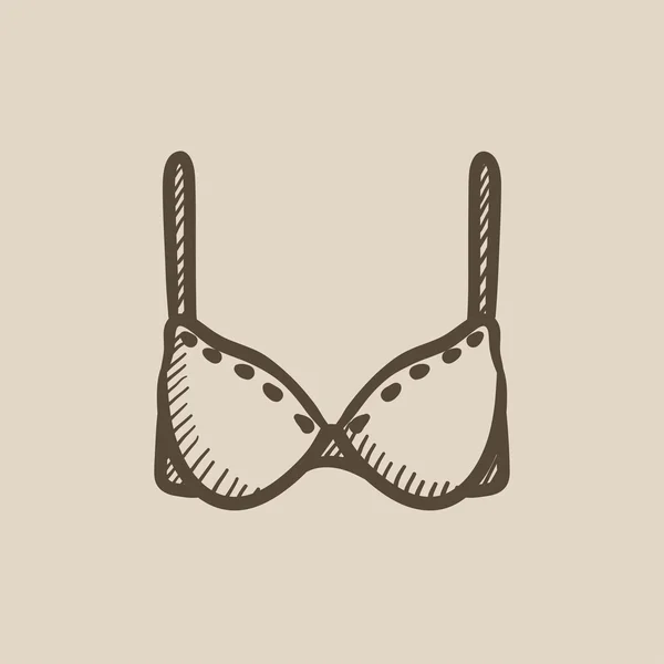 Bra sketch icon. — Stock Vector