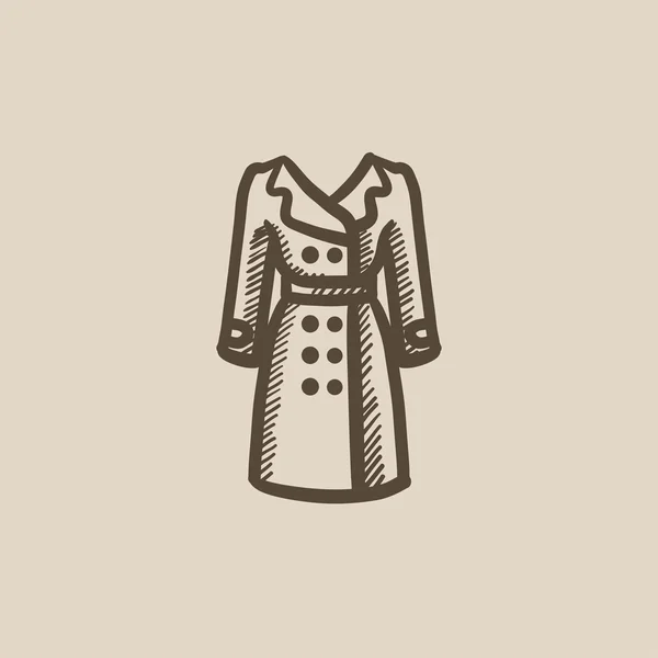 Ícone de esboço de casaco . — Vetor de Stock