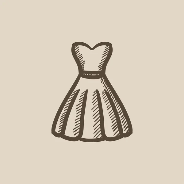 Vestido icono de boceto . — Vector de stock