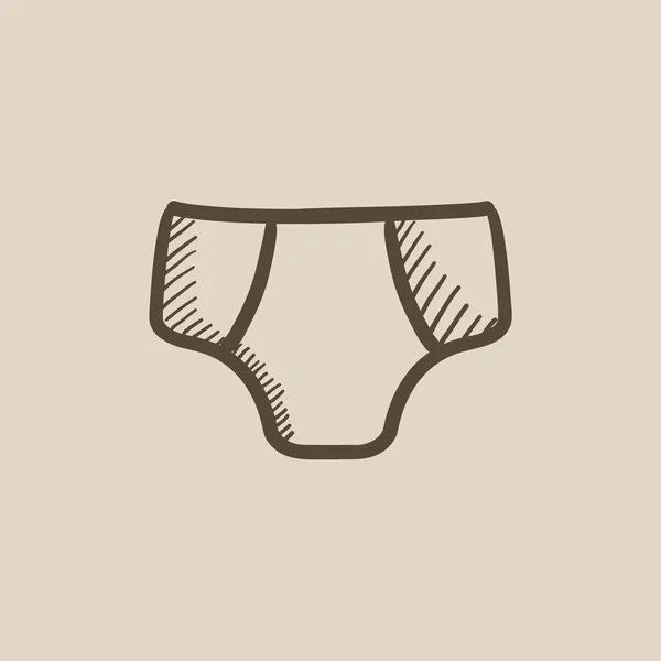 Male underpants sketch icon. — Stock Vector