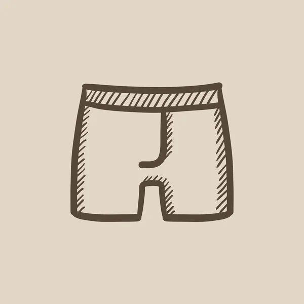 Masculino cuecas esboço ícone . — Vetor de Stock