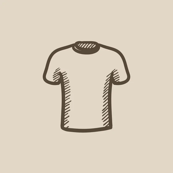 Manlig t-shirt skiss ikon. — Stock vektor