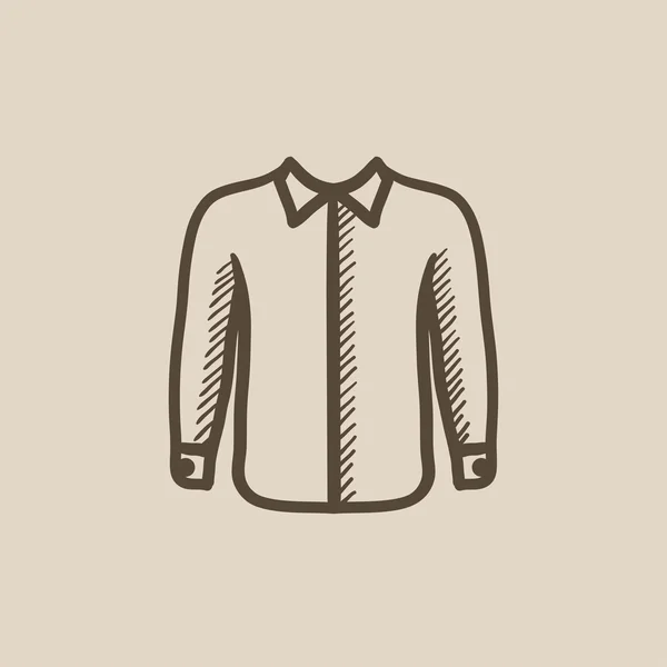 Camisa icono de boceto . — Vector de stock