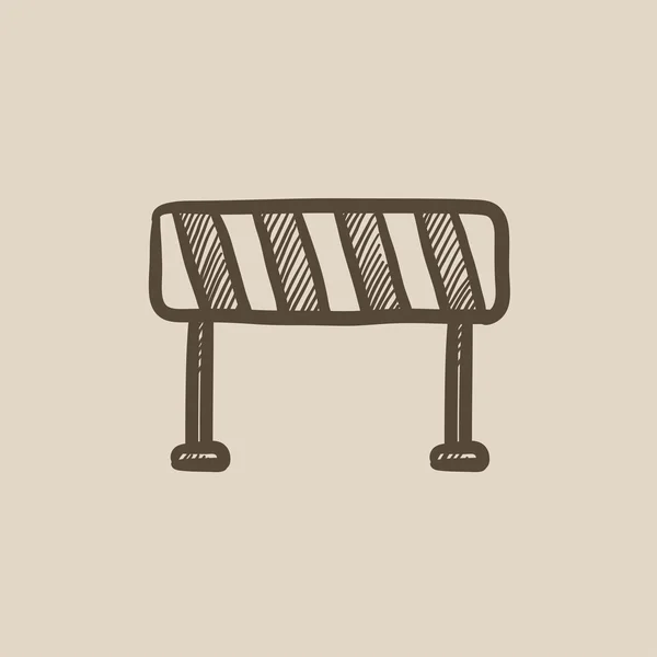 Road barrier sketch icon. — Stock Vector