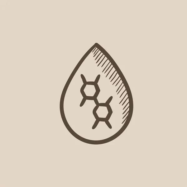 Icono de boceto de gota de aceite . — Vector de stock