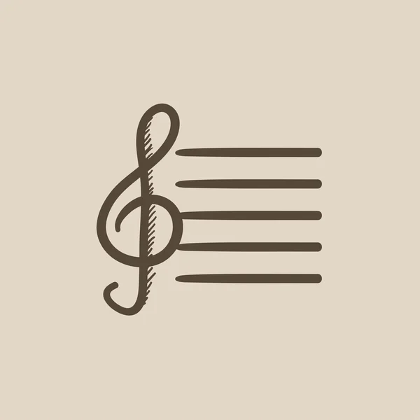 Иконка скрипичного ключа . — стоковый вектор