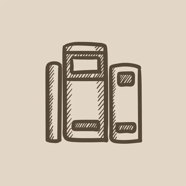 Icono de boceto de libros . — Vector de stock