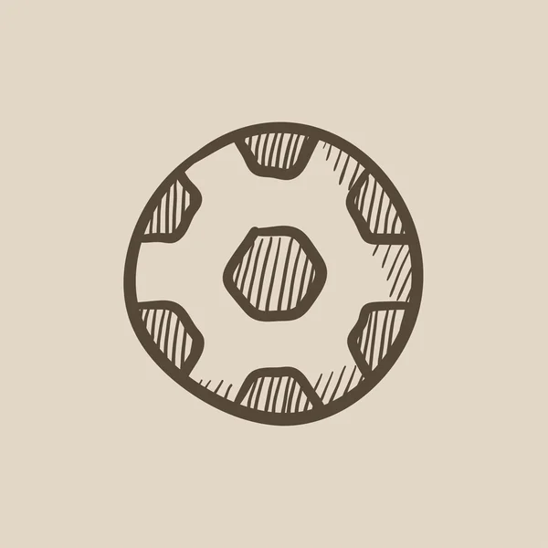 Soccer ball sketch icon. — Stock Vector
