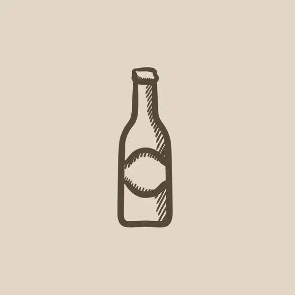 Піктограма ескізу скляної пляшки . — стоковий вектор