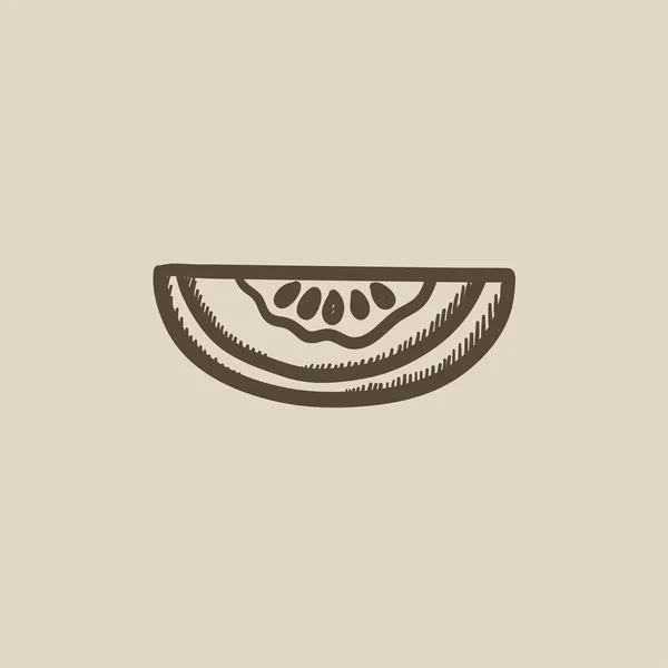 Icona schizzo melone . — Vettoriale Stock