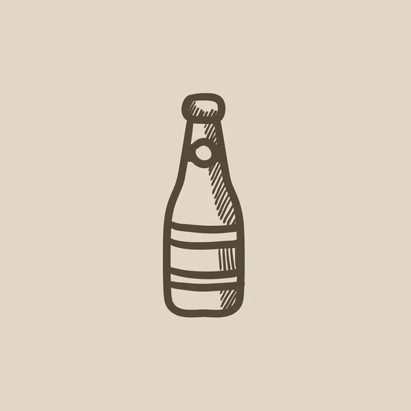 Szklane butelki szkic ikona. — Wektor stockowy