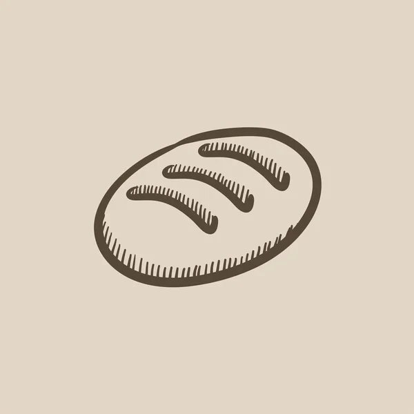 Loaf icono del boceto . — Vector de stock
