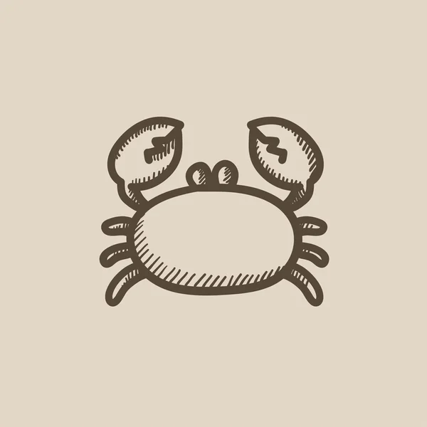 Crab sketch icon. — Stock Vector
