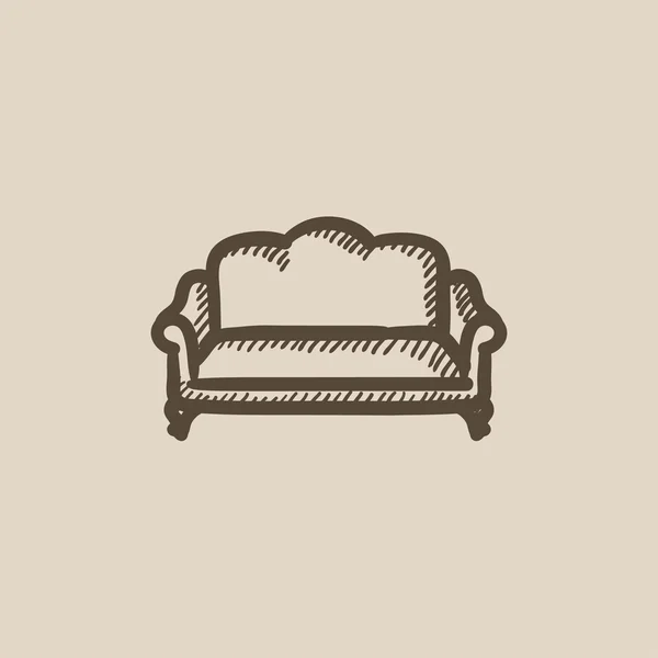 Sofa sketch icon. — Stock Vector