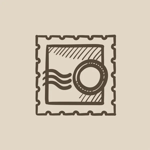 Philately sketch icon. — Stock Vector