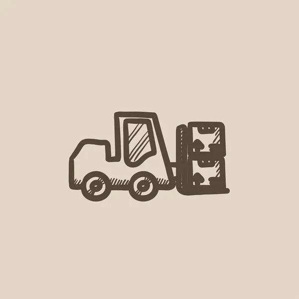 Forklift sketch icon. — Stock Vector