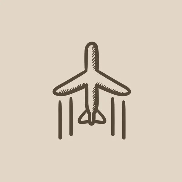 Cargo plane sketch icon. — Stock Vector