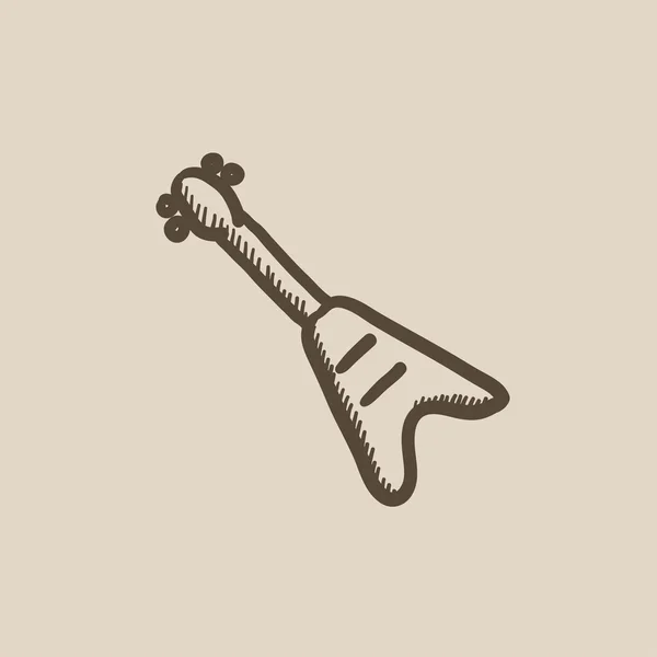 Electric guitar sketch icon. — Stock Vector