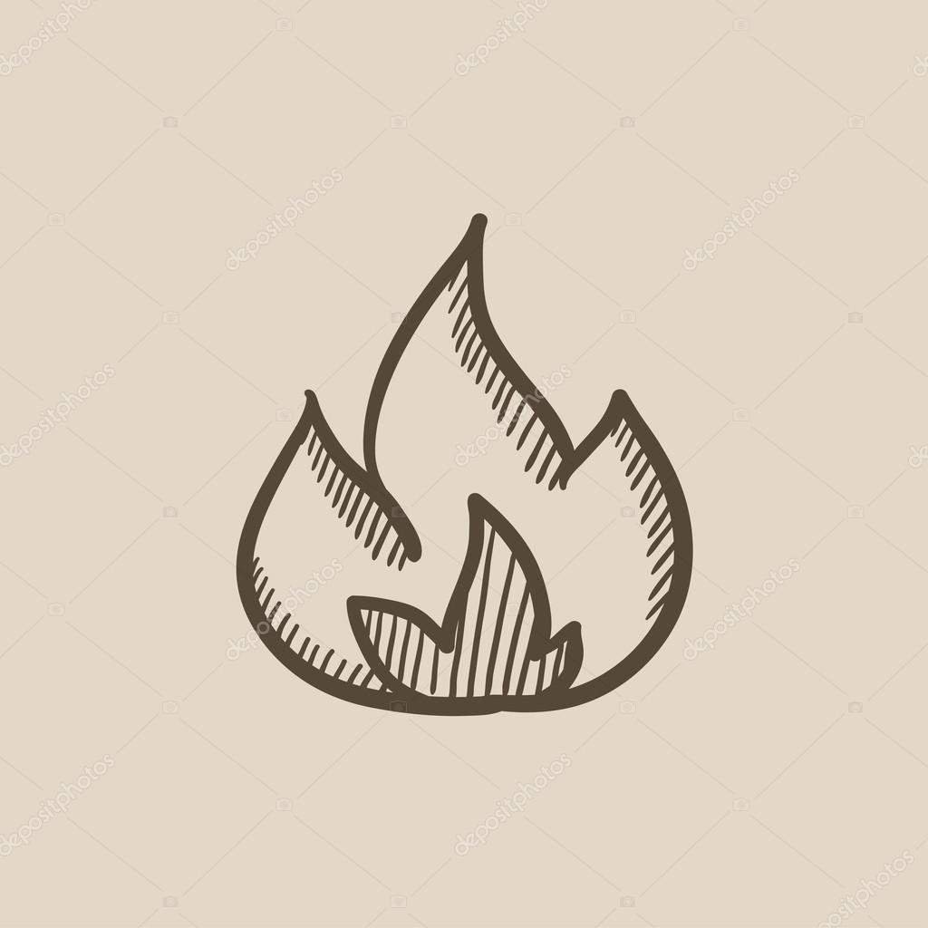 Ícones de fogo desenhados à mão ícones de chamas de fogo conjunto de  vetores doodle desenhado à mão desenho preto e branco de fogo símbolo  simples de fogo