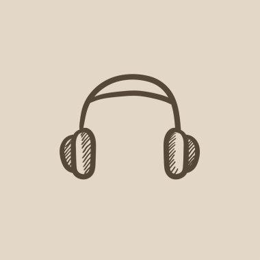 Kulaklık kroki simgesi.