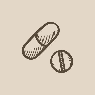 Hapları kroki simgesi.