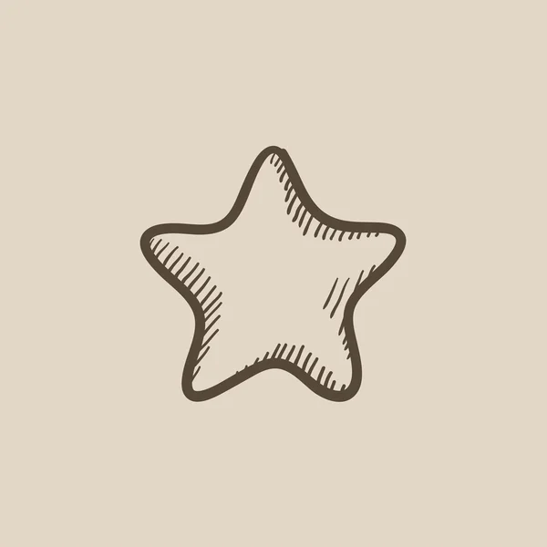 Clasificación estrella bosquejo icono . — Vector de stock