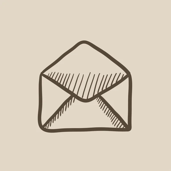 Иконка эскиза конверта . — стоковый вектор