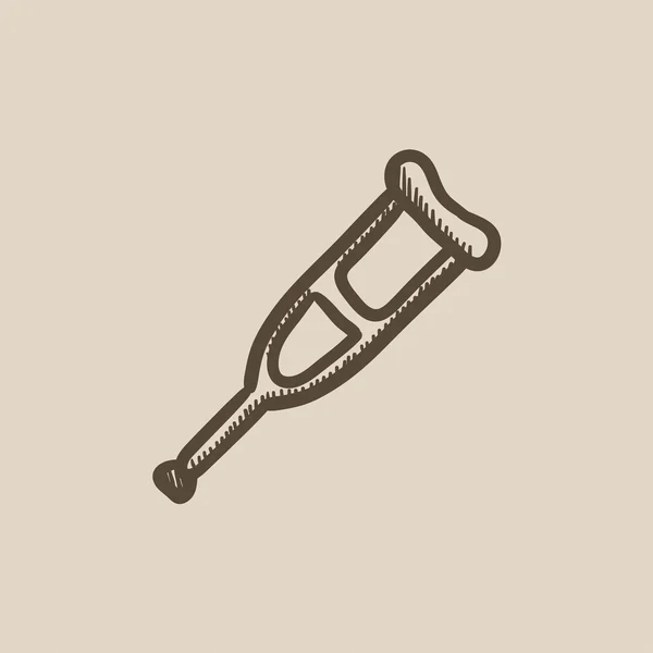 Crutch sketch icon. — Stock Vector