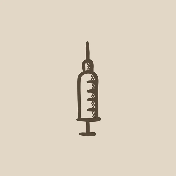 Syringe sketch icon. — Stock Vector