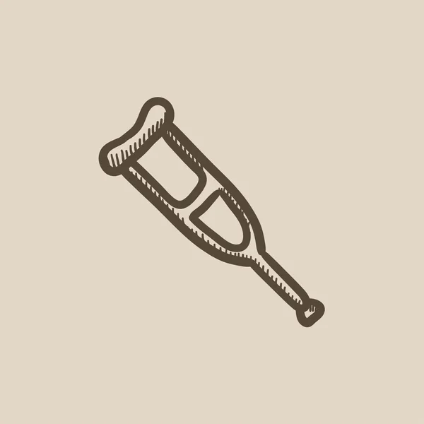 Crutch sketch icon. — Stock Vector