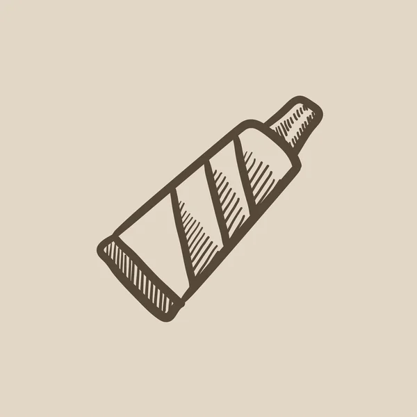 Tube Zahnpasta-Skizze-Symbol. — Stockvektor