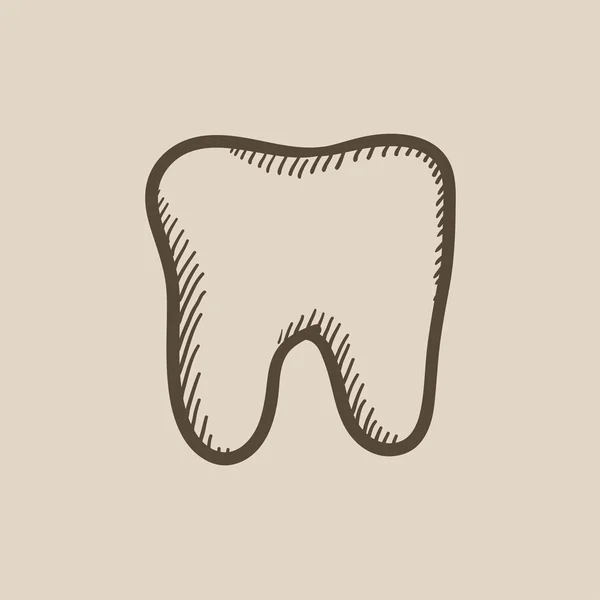 Иконка зубного наброска . — стоковый вектор