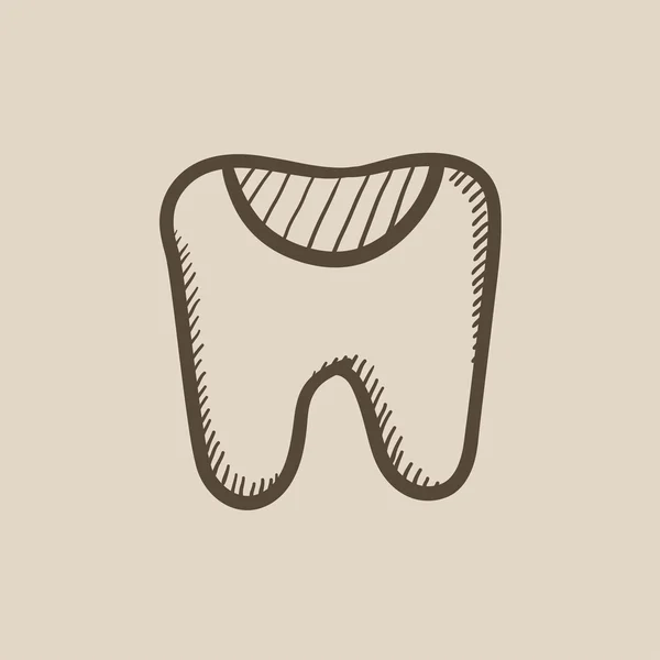 Tooth decay sketch icon. — Stock Vector