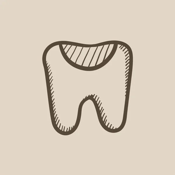 Dentition croquis icône . — Image vectorielle