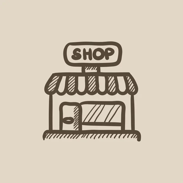 Shop sketch icon. — Stock Vector